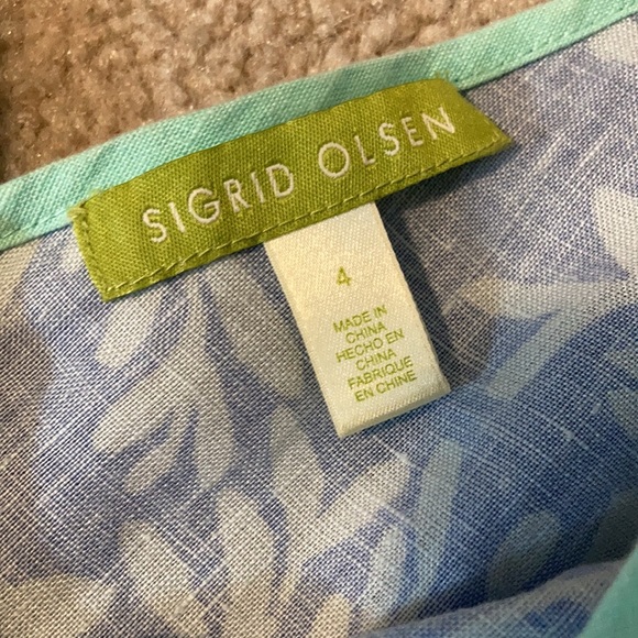 Sigrid Olsen Linen Sleeveless Dress Size 4 - Picture 4 of 8